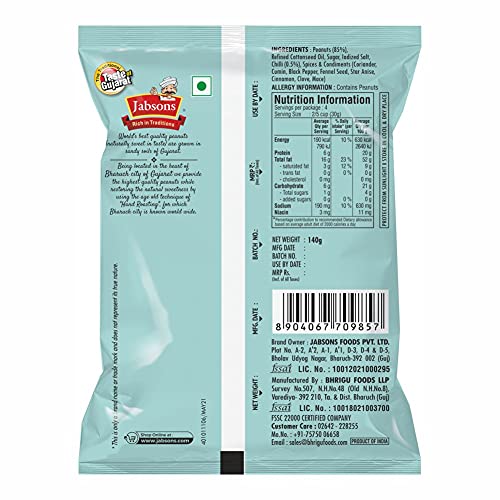JABSONS Roasted Peanuts Dabeli 160 gm