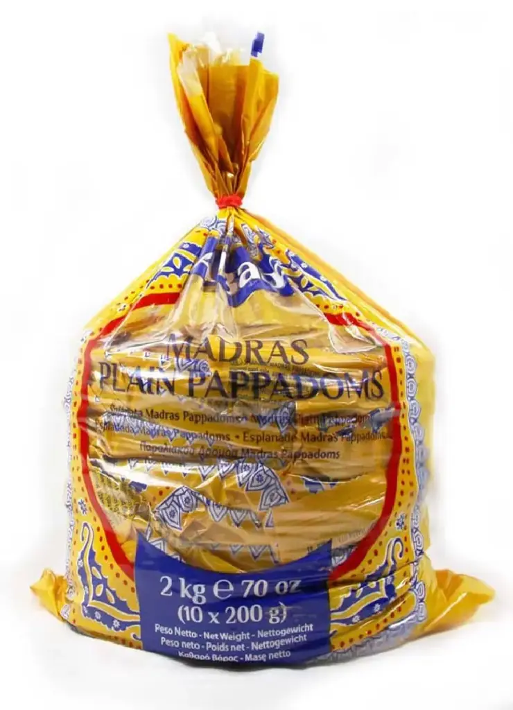 [AB Madras Plain Papadum 200 gm] AB Madras Plain Papadum 200 gm