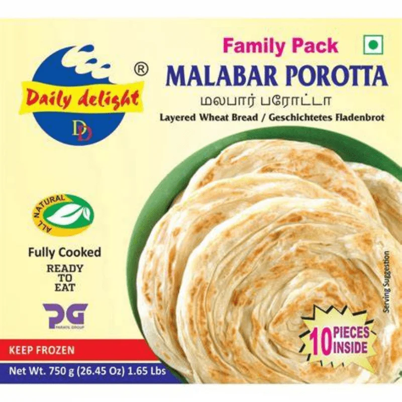 [DAILY DELIGHT Frozen Malabar Family Paratha 750 gm] DAILY DELIGHT Frozen Malabar Family Paratha 750 gm