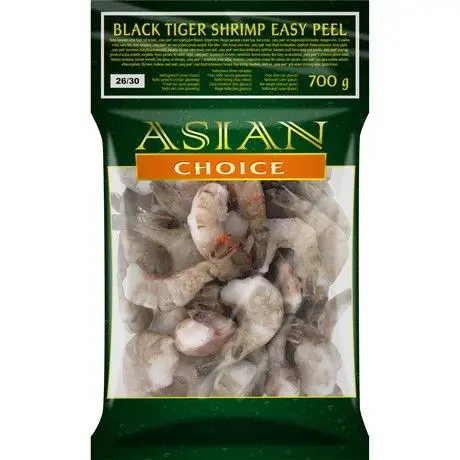 ASIAN CHOICE Black Tiger Schrimp HLSO/EZP 26/30 1 Kg