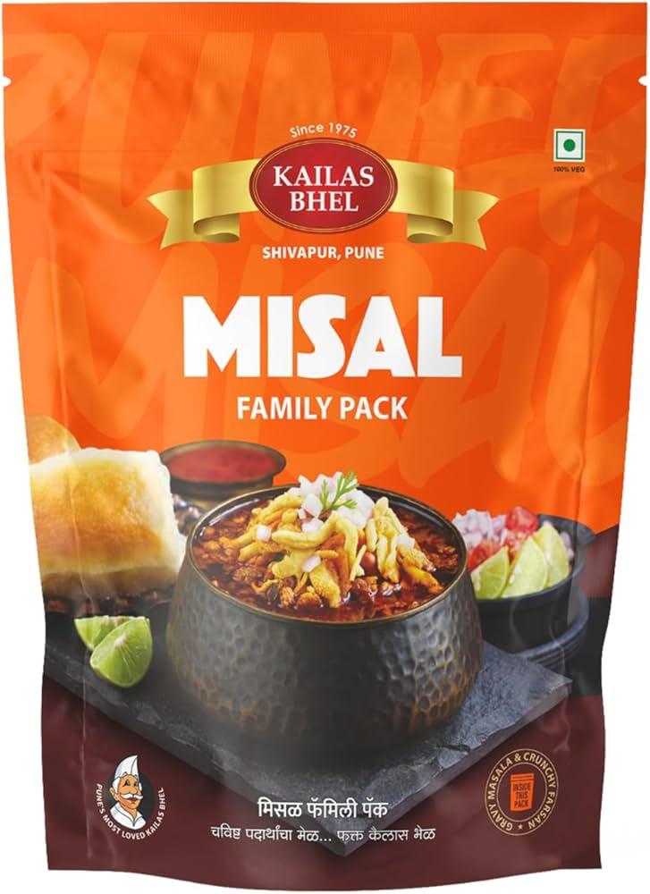[KAILASH BHEL Speacial Misal Family Pack 400 gm] KAILASH BHEL Speacial Misal Family Pack 400 gm