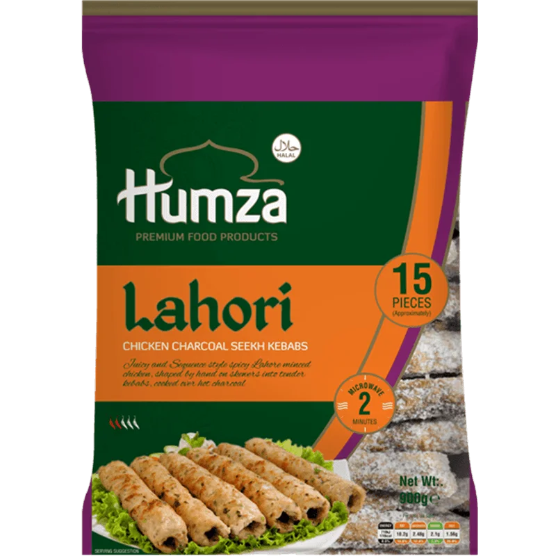 Humza Seekh Kebab Lahori Chicken Charcoal 900 gm