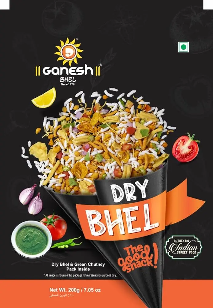 [GANESH BHEL Dry Bhel With Chutney 200 gm] GANESH BHEL Dry Bhel With Chutney 200 gm
