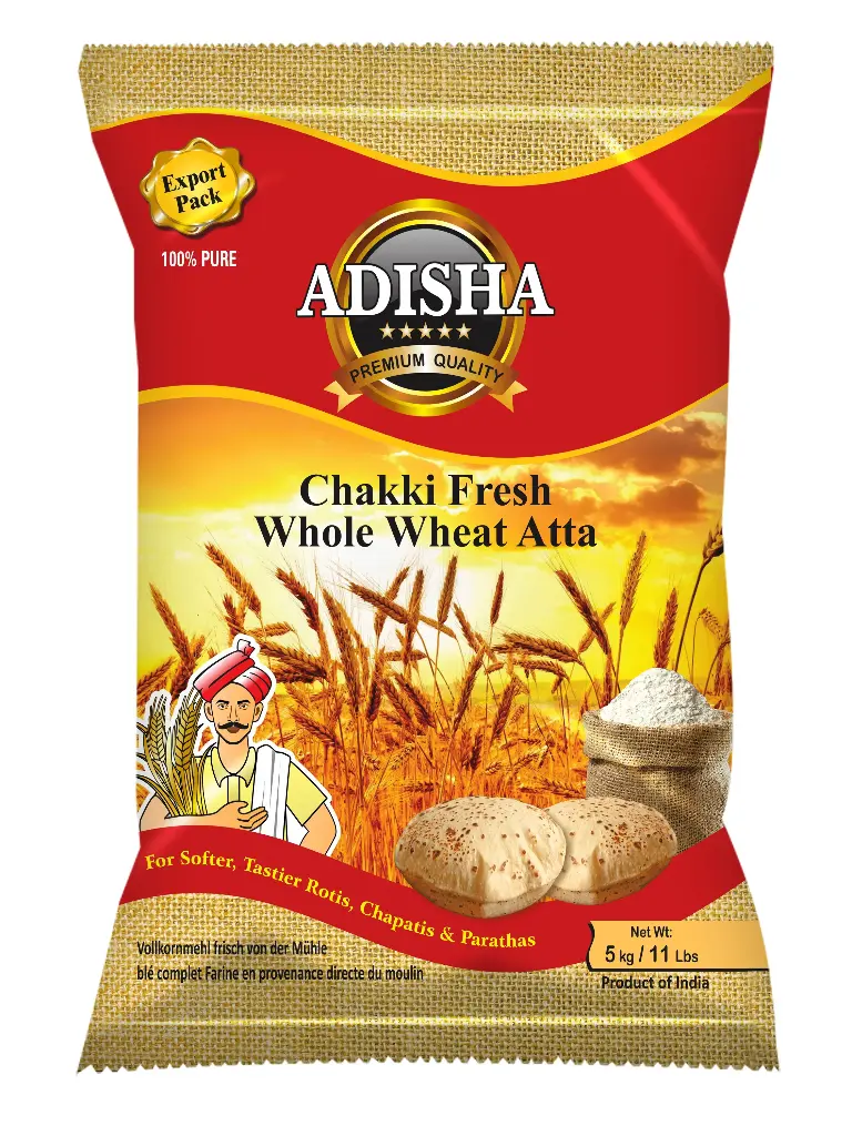 [ADISHA Wheat Flour 5 kg] ADISHA Chakki Fresh Whole Wheat Atta 5 kg