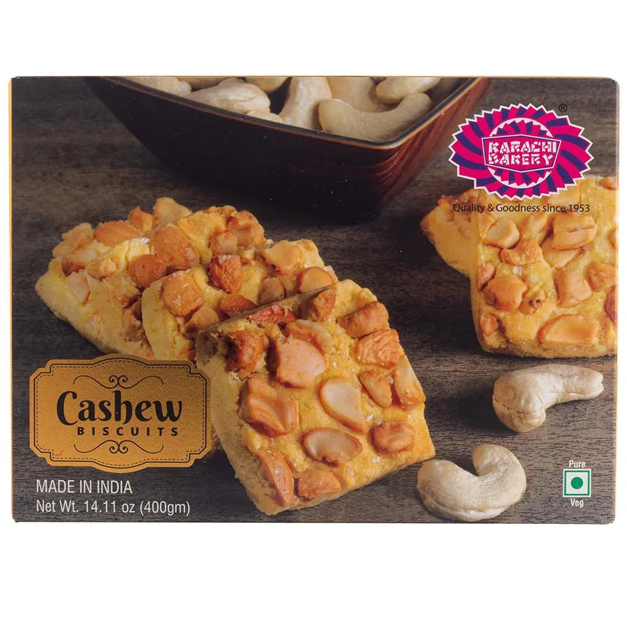 [KARACHI BAKERY Vegan Cashew Biscuits 400 gm] KARACHI BAKERY Vegan Cashew Biscuits 400 gm