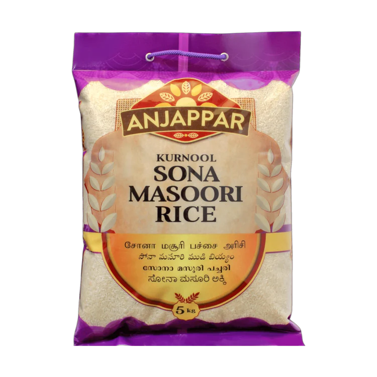 [ANJAPPAR Sona Masoori Rice Kurnool 5 kg] ANJAPPAR Sona Masoori Rice Kurnool 5 kg