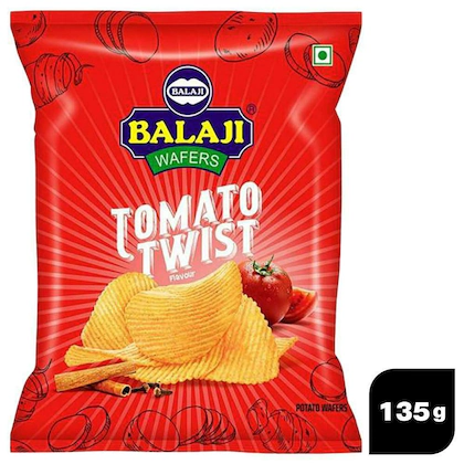 [BALAJI Tomato Twist Potato Chips 135 gm] BALAJI Tomato Twist Potato Chips 135 gm