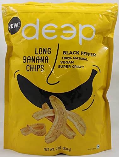 [DEEP Black Pepper Long Banana Chips 200 gm] DEEP Black Pepper Long Banana Chips 200 gm