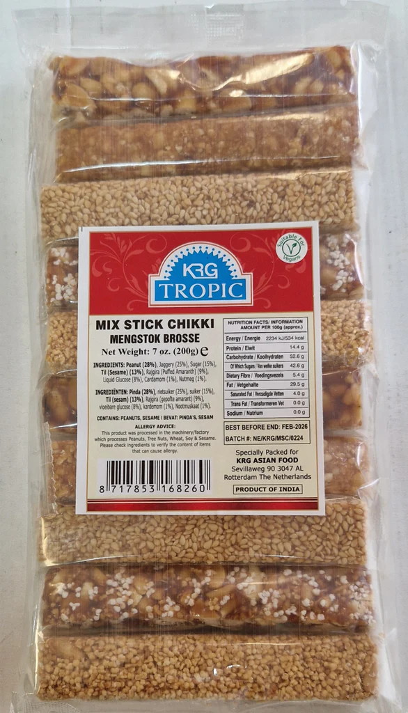 [KRG Gajak Mix Stick Chikki 160 gm] KRG Gajak Mix Stick Chikki 160 gm
