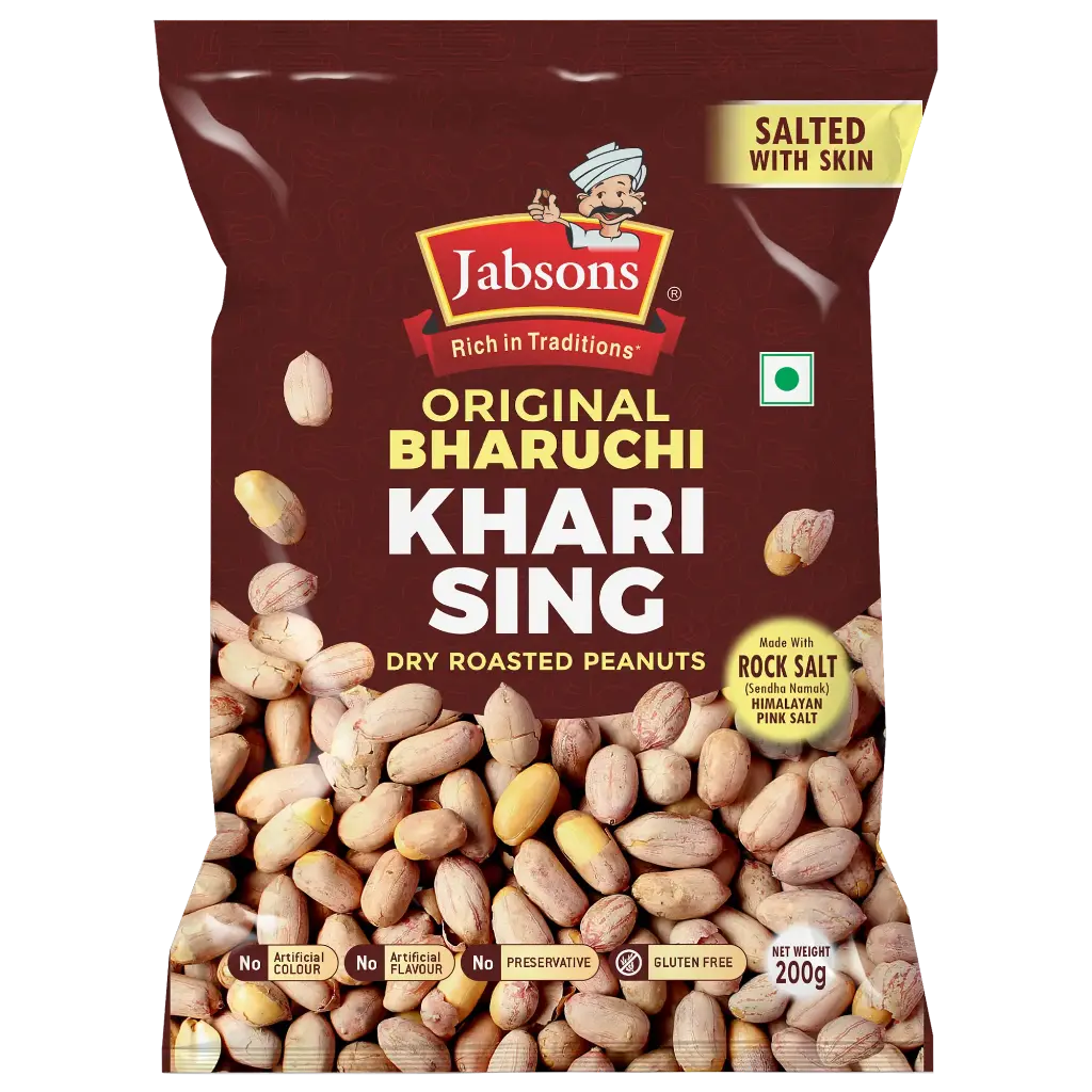 [JABSONS Roasted Peanut Khari Sing With Skin 200 gm] JABSONS Roasted Peanut Khari Sing With Skin 200 gm