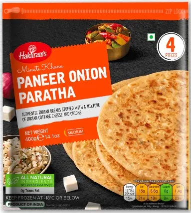 Haldiram Frozen Tofu Paneer Paratha 400 gm