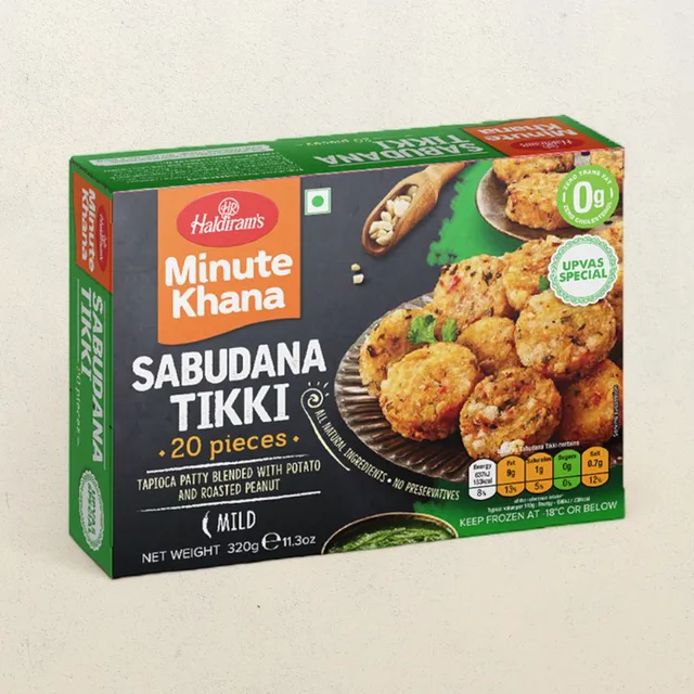 Haldiram Frozen Sabudana Tikki 320 gm