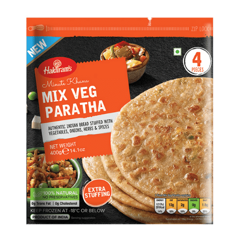 HALDIRAM Frozen Mix Veg Paratha 400 gm