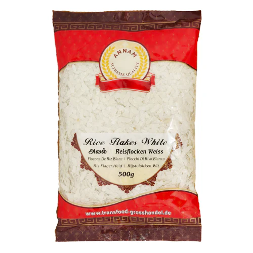 [ANNAM Rice Flakes (Medium White) 500 gm] ANNAM Rice Flakes (Medium White) 500 gm