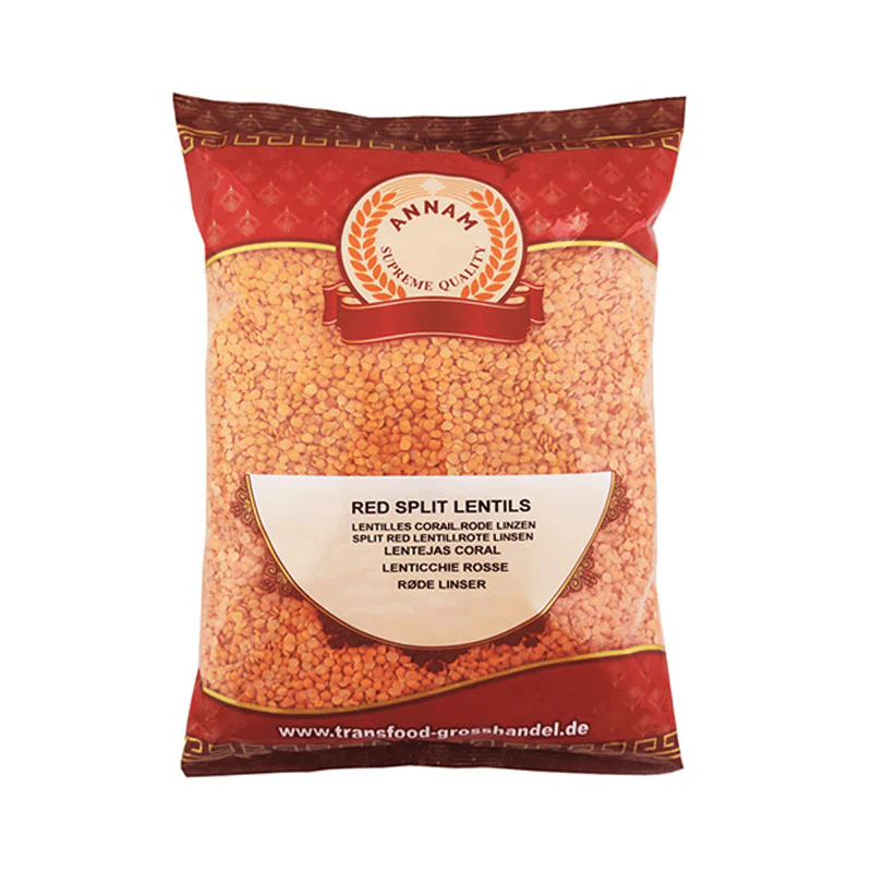 Annam Red Split Lentils Masoor Daal 1 kg