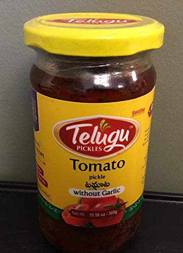 TELUGU Tomato W/O Garlic Pickle 300 gm 