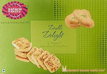 [KARACHI BAKERY Biscuits Cashew + Pista 400 gm] KARACHI BAKERY Biscuits Cashew + Pista 400 gm