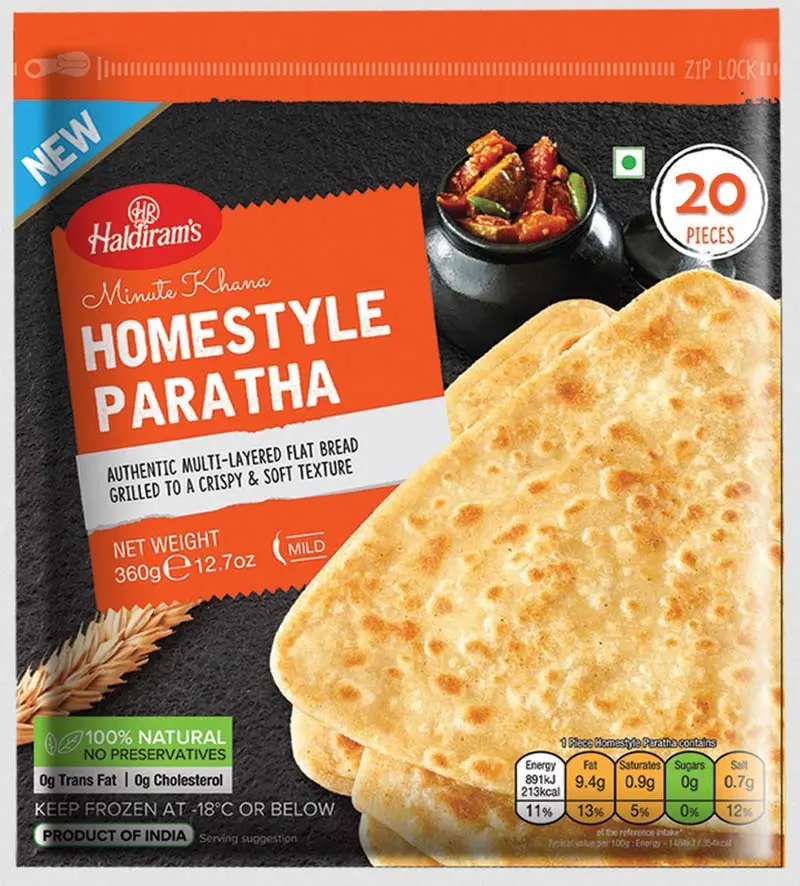 HALDIRAM Frozen Home Style Paratha Family Pack 1.2 kg
