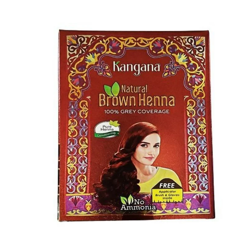 [KANGANA Mehndi Natural Brown powder 60 gm] KANGANA Mehndi Natural Brown powder 60 gm
