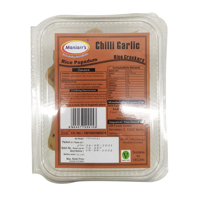 [MANIARRS Khichiya Chilli Garlic 200 gm] MANIARRS Khichiya Chilli Garlic 200 gm