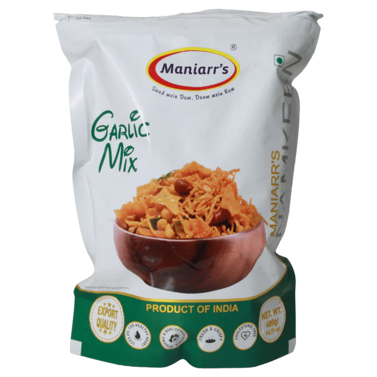 Maniarrs Namkeen Garlic (Lasan) Bhel 400 gm