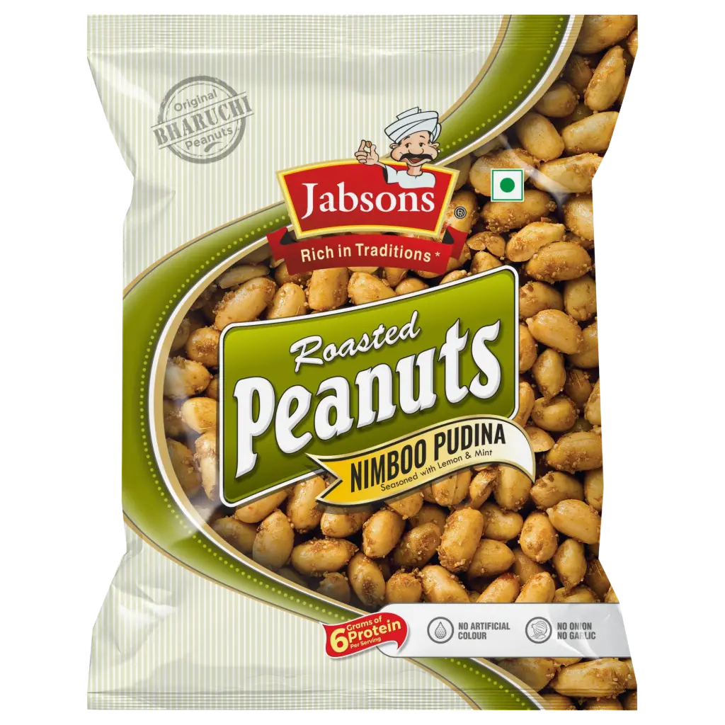 JABSONS Roasted Peanuts Nimboo Pudina 140 gm