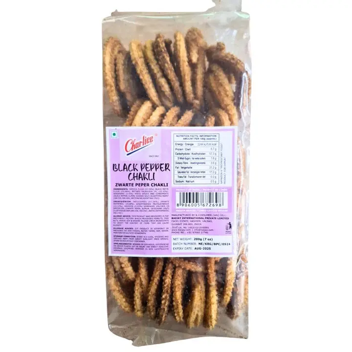 [CHARLIEE Chakli Black Pepper 200 gm] CHARLIEE Chakli Black Pepper 200 gm