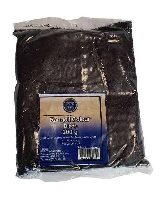 [HEERA Rangoli Colour Black 200 gm] HEERA Rangoli Colour Black 200 gm