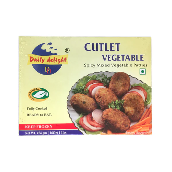 DAILY DELIGHT Frozen Vegetable Cutlet 454 gm