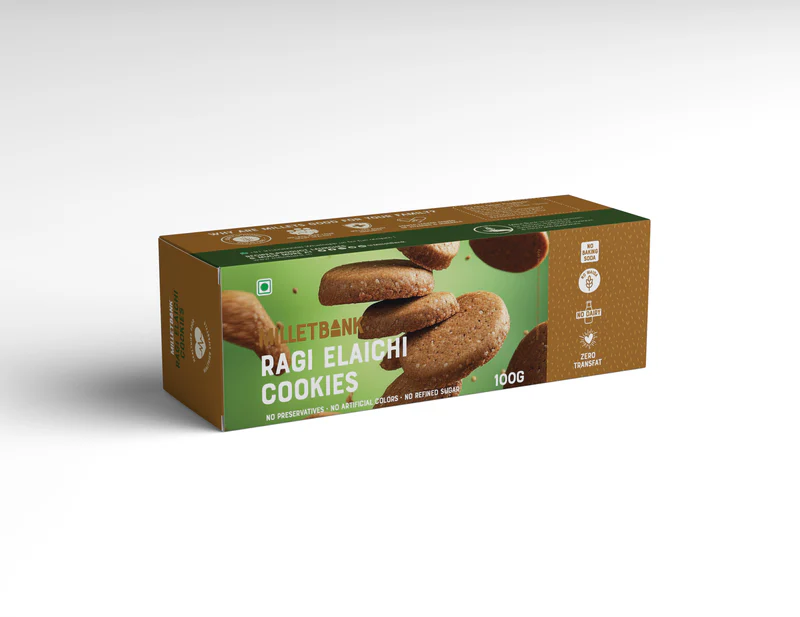 [MILLET BANK Ragi Elaichi Cookies 100 gm] MILLET BANK Ragi Elaichi Cookies 100 gm