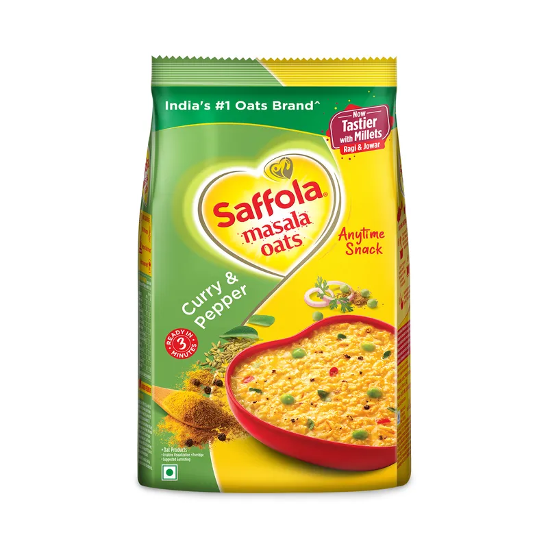 Saffola Masala Oats Curry & Pepper 500 gm 