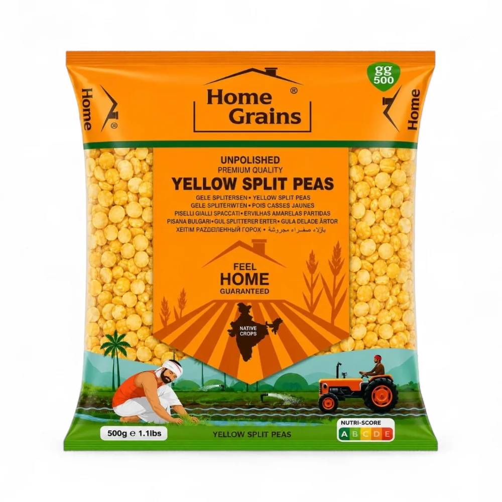 HOMEGRAIN Yellow Peas Daal 500 gm