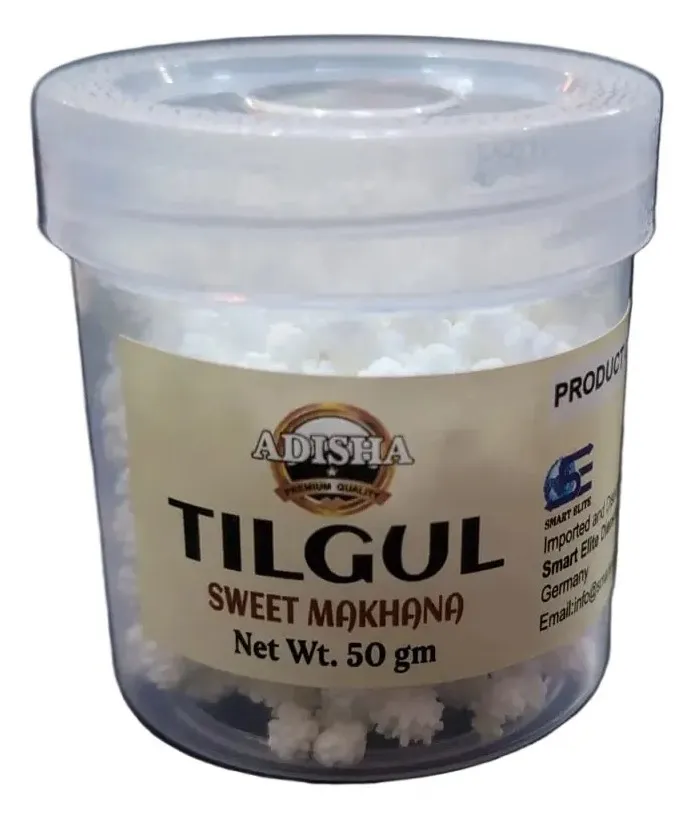 [ADISHA Tilgul Sweet Makhana 50 gm] ADISHA Tilgul Sweet Makhana 50 gm