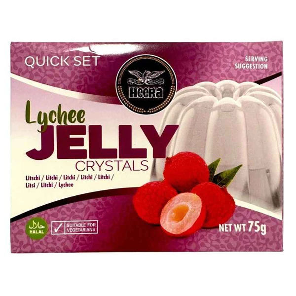 HEERA Crystal Jelly Lychee (Halal) 75 gm