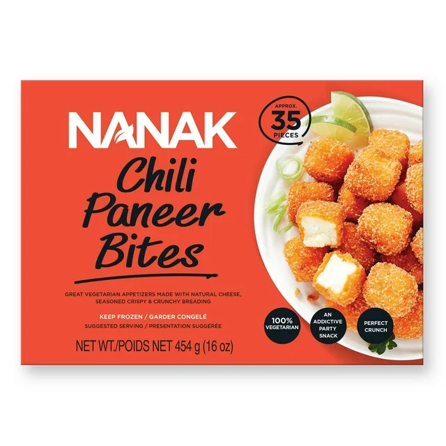 NANAK Frozen Chilli Paneer Bites 454 gm