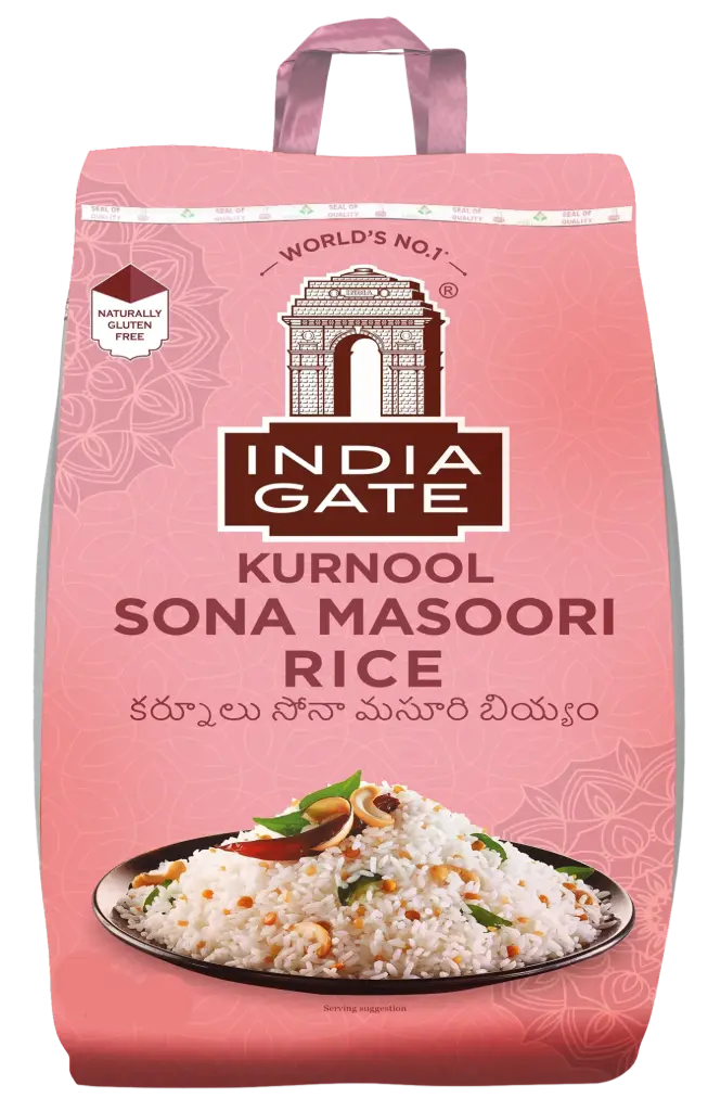 INDIA GATE Kurnool Sona Masoori Rice 5 kg 