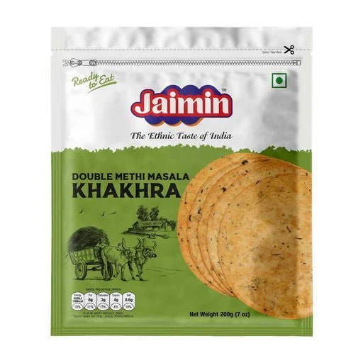 [JAIMIN Double Methi Masala Khakhra 200 gm] JAIMIN Double Methi Masala Khakhra 200 gm
