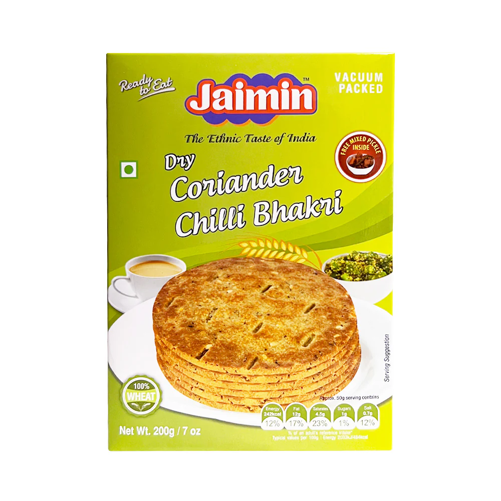 JAIMIN Dry Coriander Chilli Bhakhri 250 gm