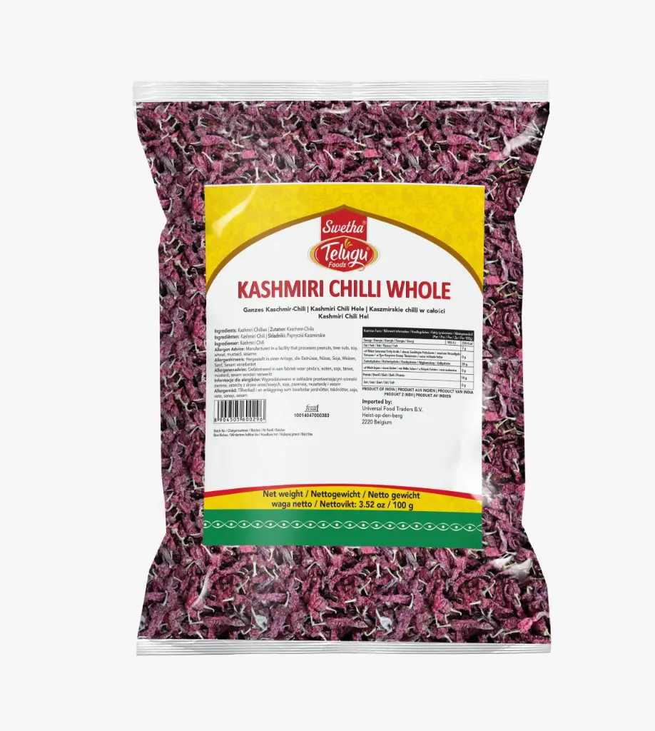[TELUGU Kashmiri Chilli Whole 100 gm] TELUGU Kashmiri Chilli Whole 100 gm