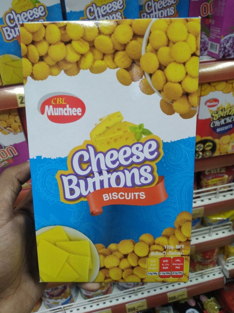 MUNCHEE Biscuits Cheese Buttons 170 gm