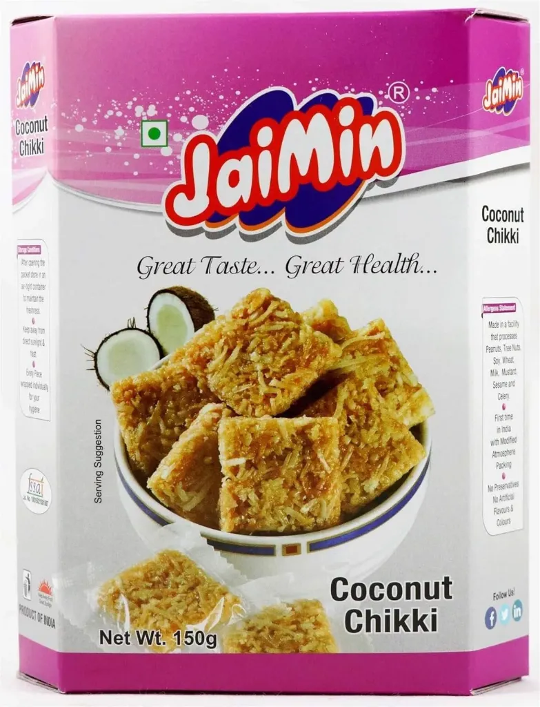 [JAIMIN Coconut Chikki 150 gm] JAIMIN Coconut Chikki 150 gm