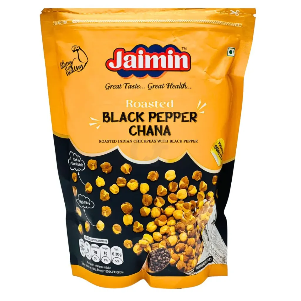 [JAIMIN Roasted Black Pepper Chana 200 gm] JAIMIN Roasted Black Pepper Chana 200 gm