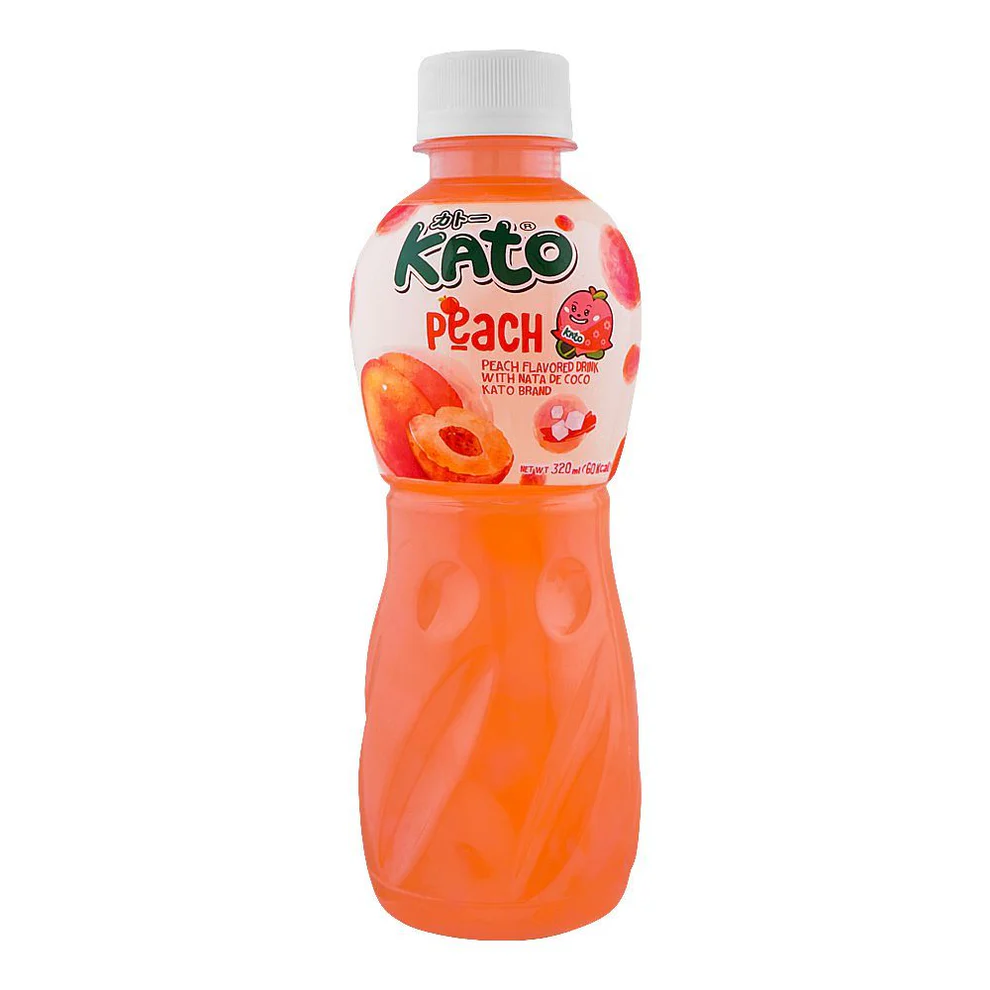 [KATO Peach Juice With Nata De Coco 320 ml] KATO Peach Juice With Nata De Coco 320 ml