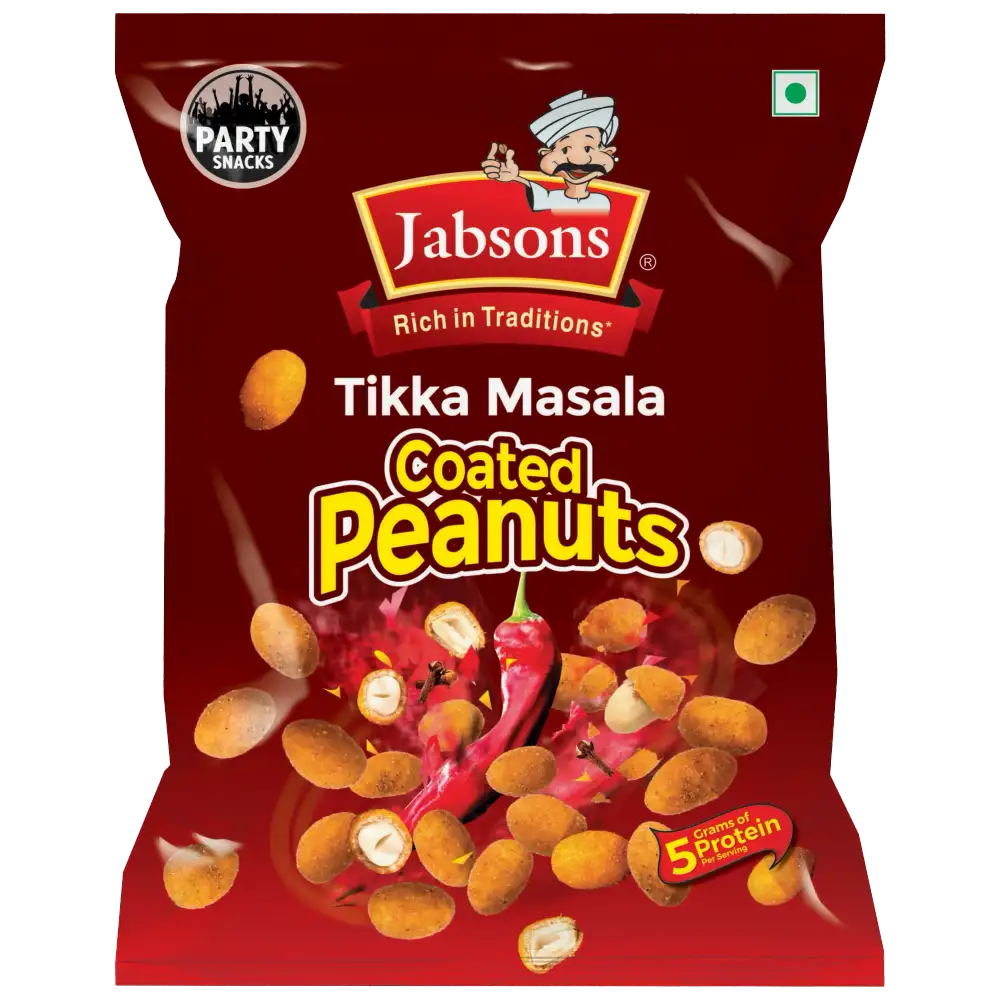 [JABSONS Namkeen Tikha Masala Coated Peanut 150 gm] JABSONS Namkeen Tikha Masala Coated Peanut 150 gm