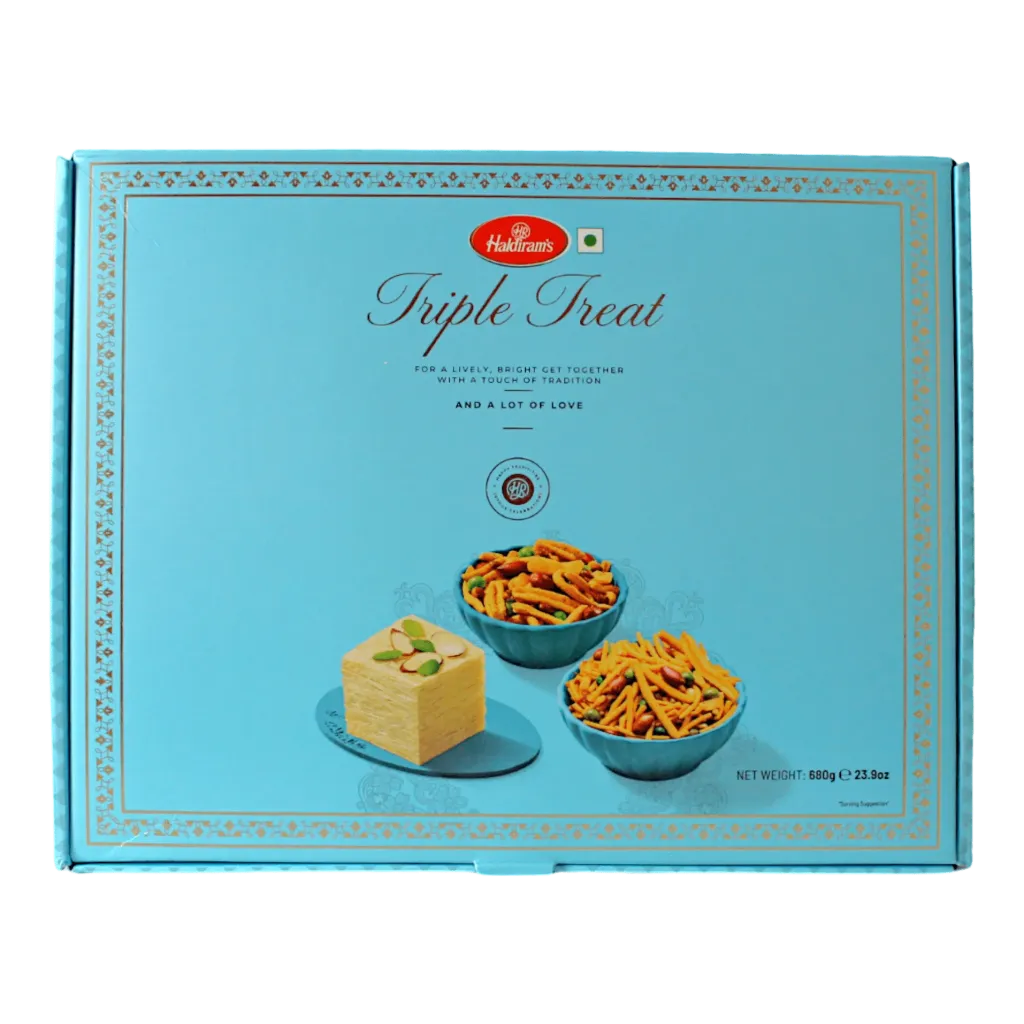[HALDIRAM Gift Box Triple Treat 680 gm] HALDIRAM Gift Box Triple Treat 680 gm