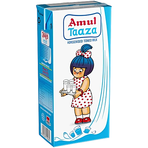 AMUL Taaza Milk (Fat 3.6%) 1 litre