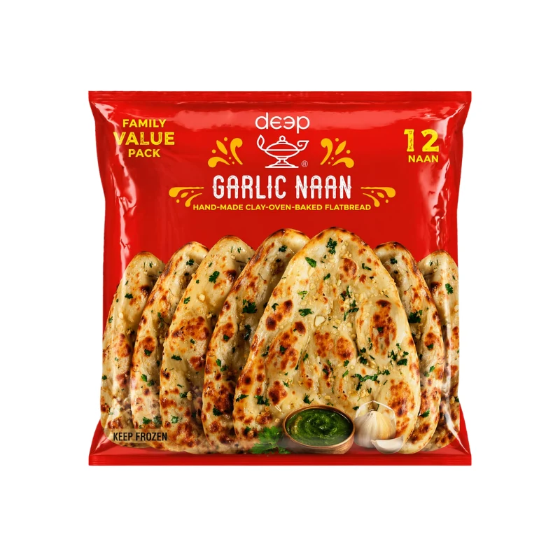 DEEP Frozen Garlic Naan Family Pack 1.020 KG