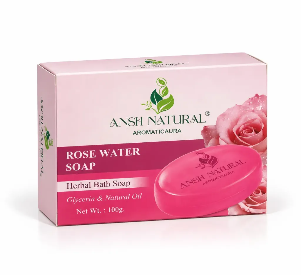 ANSH NATURAL Rose Water Soap 100 gm