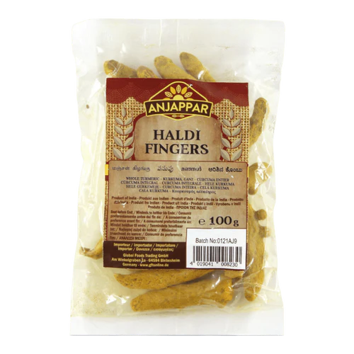 Anjappar Haldi Fingers Whole 100 gm