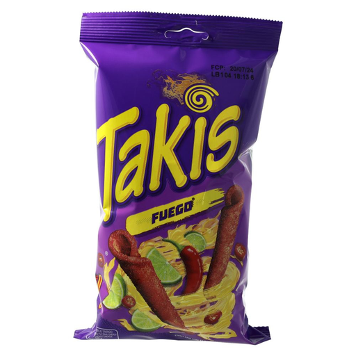 TAKIS Corn Snack Chilli lime Fuego 100 gm